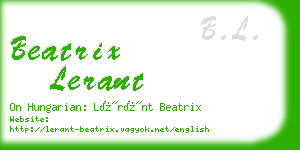 beatrix lerant business card